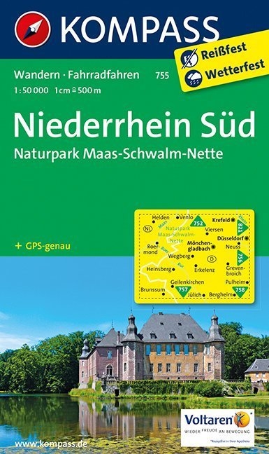 KOMPASS Wanderkarte Niederrhein Süd - Naturpark Maas - Schwalm - Nette - 