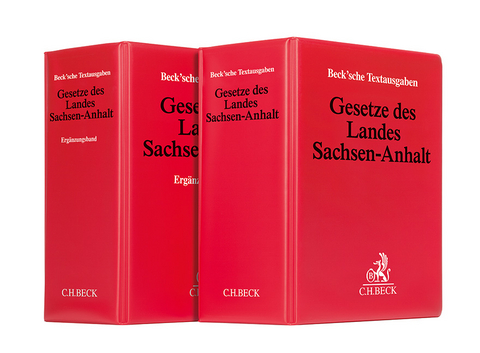 Gesetze des Landes Sachsen-Anhalt und Ergänzungsband des Landes Sachsen-Anhalt