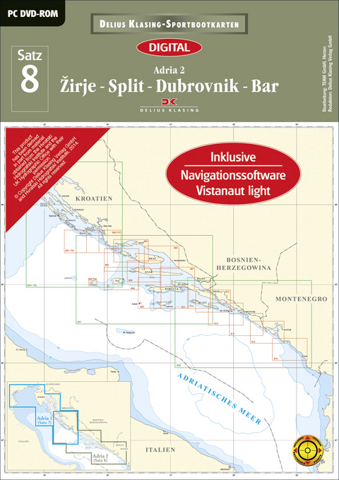 Satz 8: Žirje - Split - Dubrovnik - Bar (DVD-ROM, Ausgabe 2016)