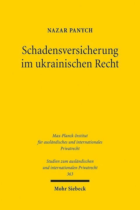 Schadensversicherung im ukrainischen Recht - Nazar Panych