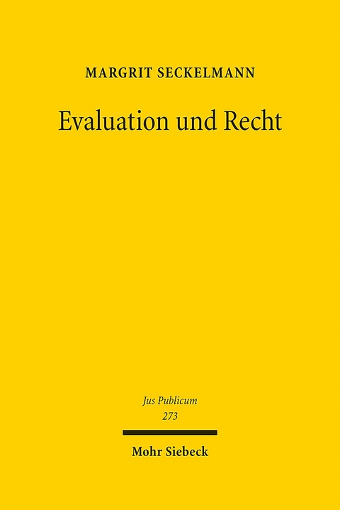 Evaluation und Recht - Margrit Seckelmann