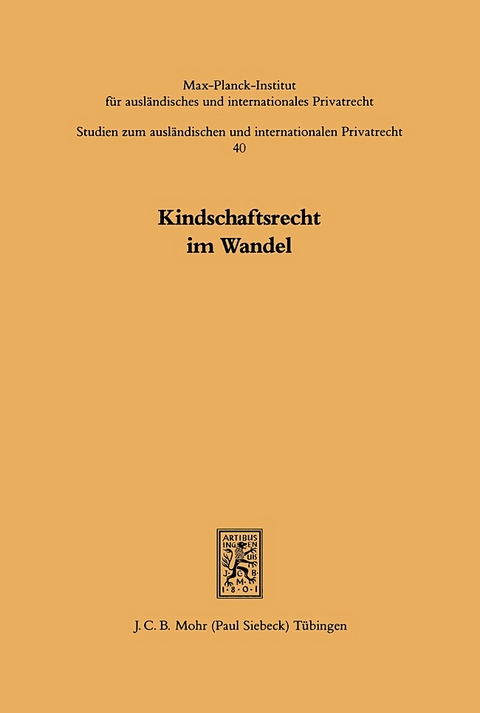 Kindschaftsrecht im Wandel - 