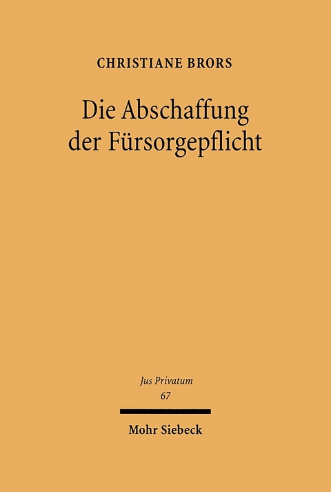 Die Abschaffung der Fürsorgepflicht - Christiane Brors