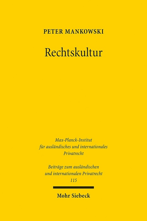 Rechtskultur - Peter Mankowski