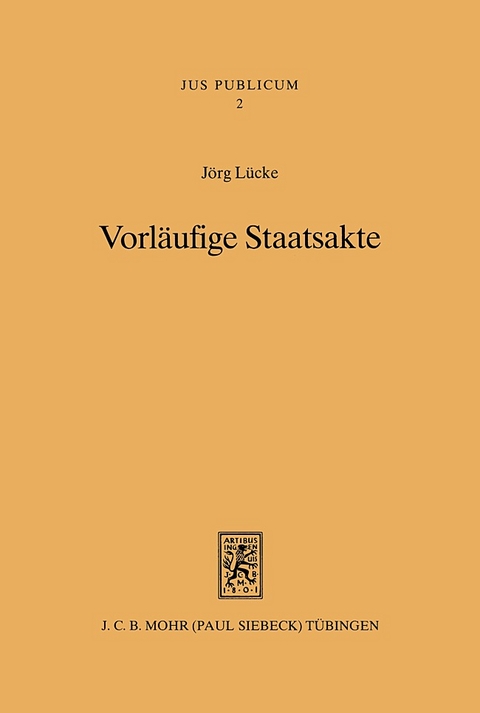 Vorläufige Staatsakte - Jörg Lücke