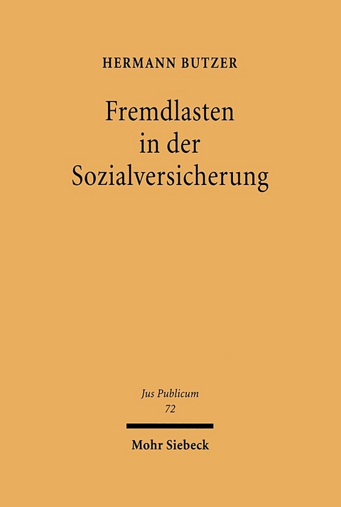 Fremdlasten in der Sozialversicherung - Hermann Butzer