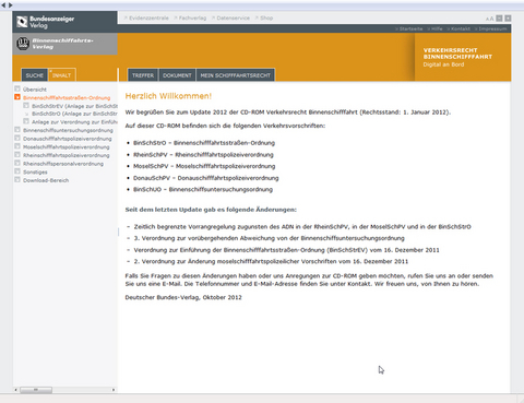 Verkehrsrecht Binnenschifffahrt Online