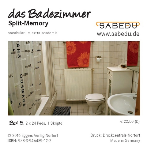 das Badezimmer, Split-Memory + Arbeitsheft, SABEDU Box 05 - Margret Riemann-Eggers