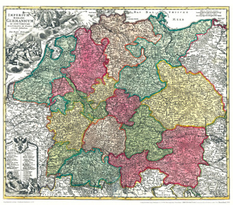 Historische Karte: Deutschland - Germanicum 1715 (Plano) - Johann B Homann