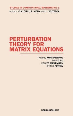 Perturbation Theory for Matrix Equations - M. Konstantinov, D. Wei Gu, V. Mehrmann, P. Petkov