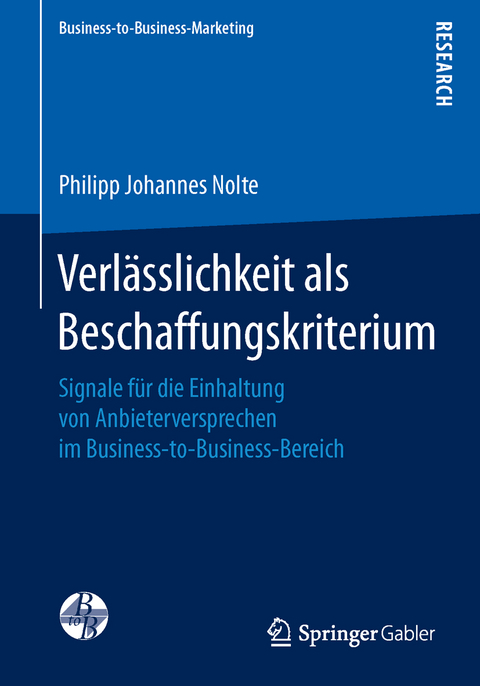 Verlässlichkeit als Beschaffungskriterium - Philipp Johannes Nolte