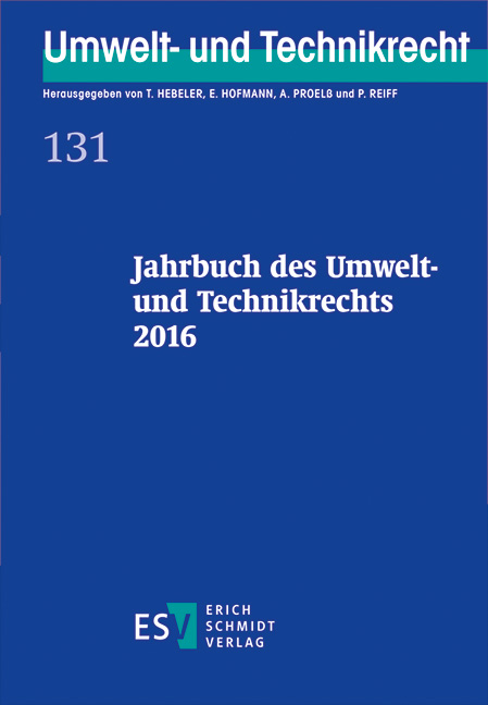 Jahrbuch des Umwelt- und Technikrechts 2016