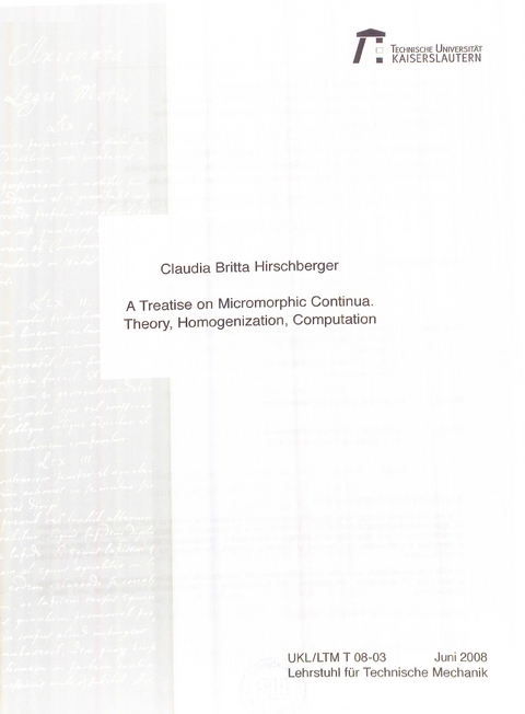 A treatise on micromorphic continua theory homogenization computation - Claudia B Hirschberger