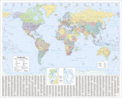 The Times World Wall Laminated Map -  Times Atlases