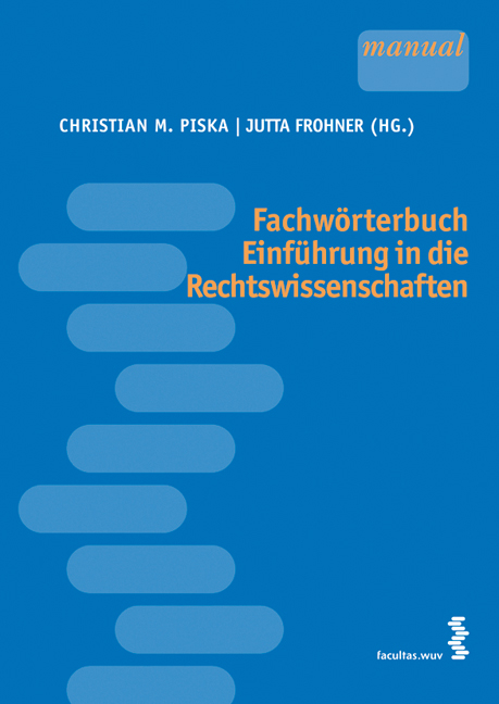 Fachwörterbuch Einführung in die Rechtswissenschaften - 