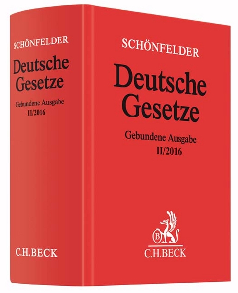 Deutsche Gesetze Gebundene Ausgabe II/2016 - 