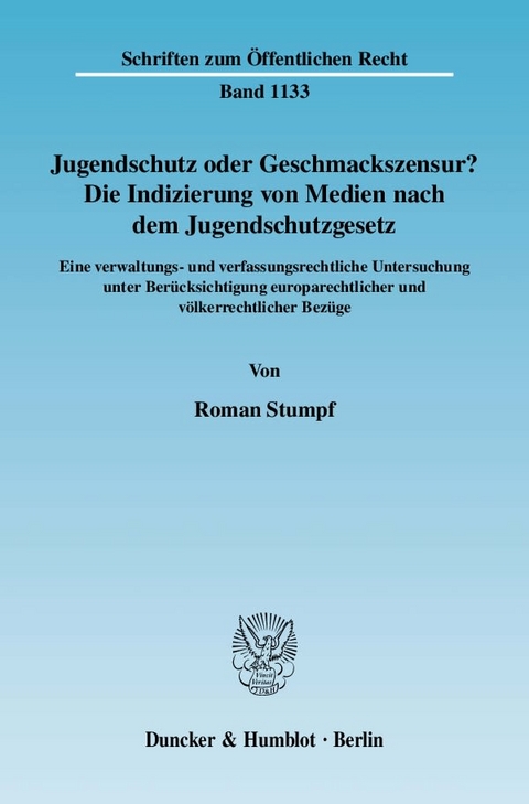 Jugendschutz oder Geschmackszensur? - Roman Stumpf