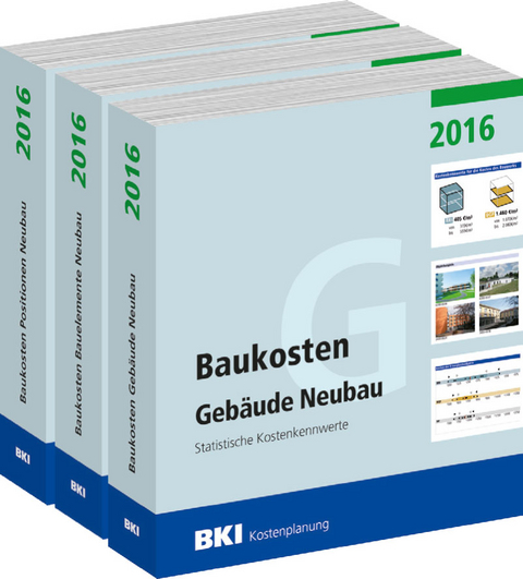 Kombipaket: BKI Baukosten Neubau 2016 Teil 1+2+3