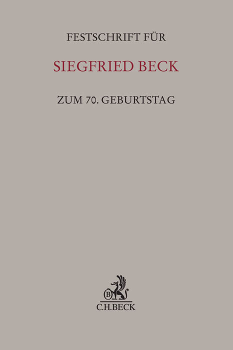 Festschrift für Siegfried Beck zum 70. Geburtstag - 