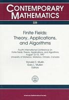 Finite Fields Proceedings of the Fourth International Conference Held at University of Waterloo, Ontario, Canada, 12-15 August, 1997