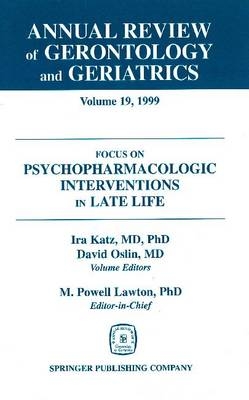 Annual Review of Gerontology and Geriatrics v. 19; Focus on Psychopharmacologic Inteventions in Late Life - 