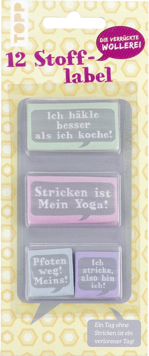 Die verrückte Wollerei Stofflabel -  Frechverlag