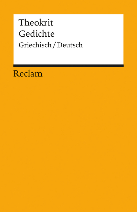 Gedichte. Griechisch/Deutsch -  Theokrit