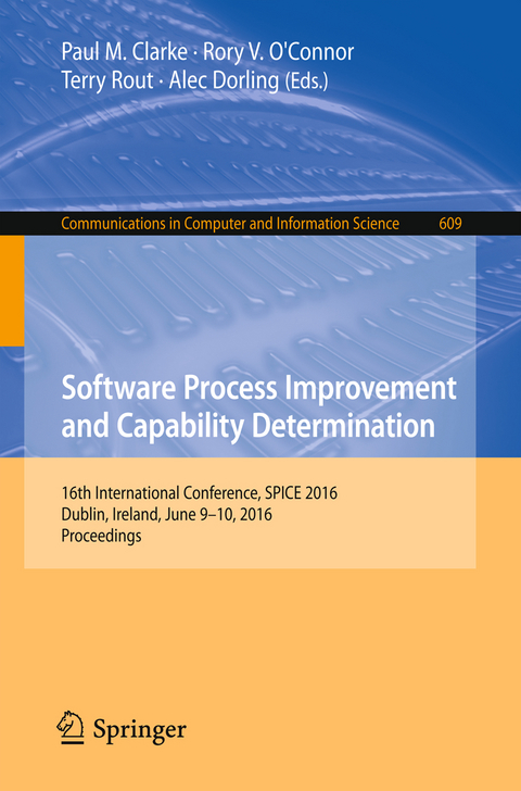 Software Process Improvement and Capability Determination - 