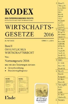 KODEX Wirtschaftsgesetze Band I 2016 - Georg Konetzky