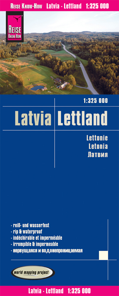 Reise Know-How Landkarte Lettland / Latvia (1:325.000) - Reise Know-How Verlag Peter Rump