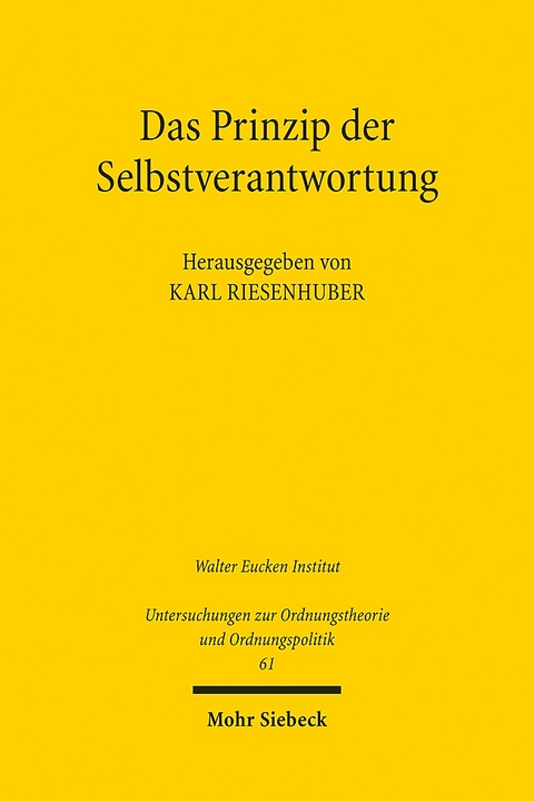 Das Prinzip der Selbstverantwortung - 