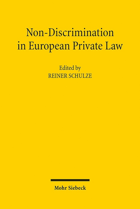 Non-Discrimination in European Private Law - 