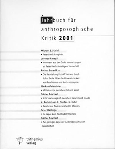 Jahrbuch für Anthroposophische Kritik 2001 - 