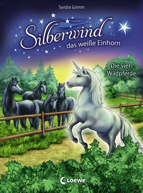 Silberwind, das weiße Einhorn (Band 3) - Die vier Wildpferde - Sandra Grimm