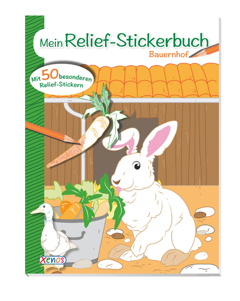 Mein Relief-Stickerbuch: Bauernhof