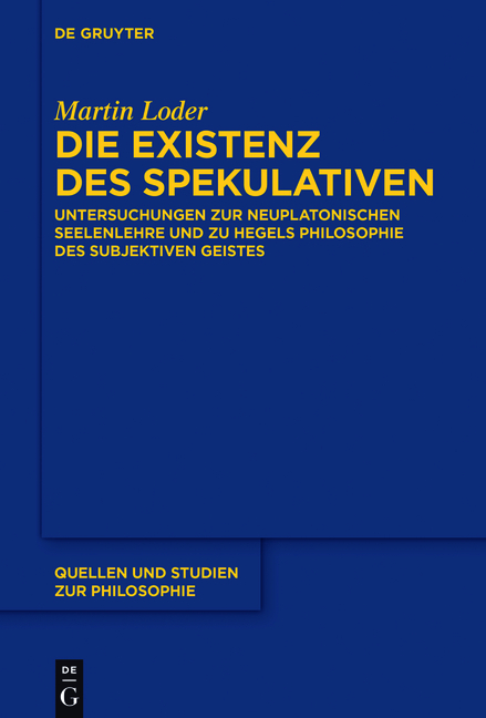 Die Existenz des Spekulativen - Martin Loder