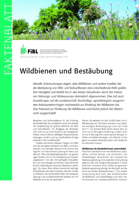 Wildbienen und Bestäubung - Lukas Pfiffner, Andreas Müller