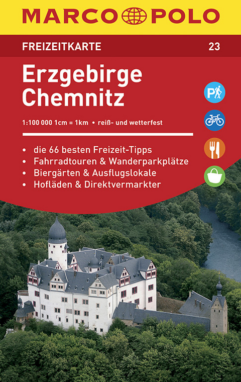 MARCO POLO Freizeitkarte Blatt 23 Erzgebirge, Chemnitz 1:100 000