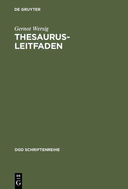 Thesaurus-Leitfaden - Gernot Wersig