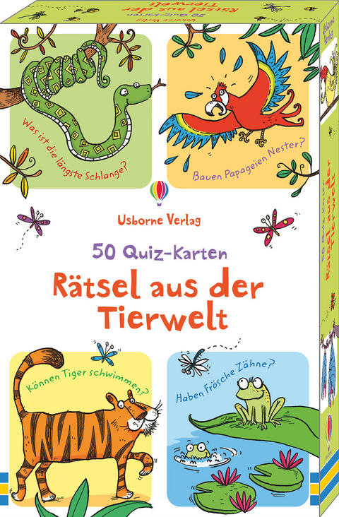 50 Quiz-Karten: Rätsel aus der Tierwelt (Kinderspiel) - 