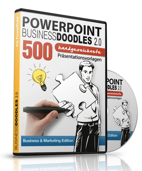 PowerPoint BusinessDoodles 2.0, 500 Handgezeichnete Präsentationsvorlagen für PowerPoint (PC & Mac), 1 CD-ROM (Business & Marketing Edition) - 