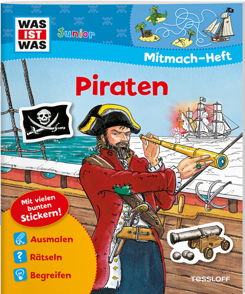 WAS IST WAS Junior Mitmach-Heft Piraten - Tatjana Marti, Elisabeth Kiefmann