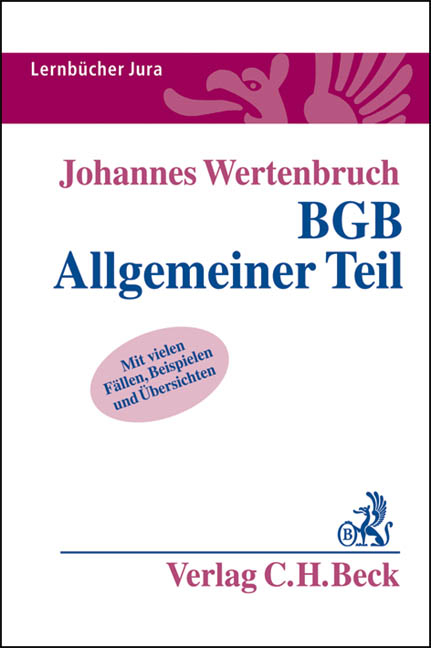 BGB Allgemeiner Teil - Johannes Wertenbruch