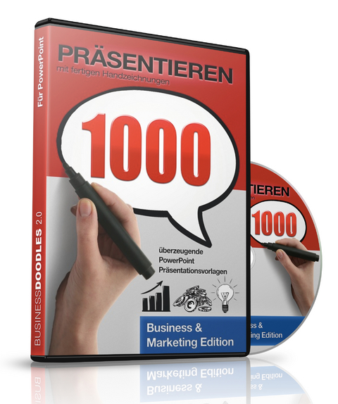 Präsentieren mit Handzeichnungen, 1000 überzeugende PowerPoint Vorlagen, 1 CD-ROM (Business & Marketing Edition) - 