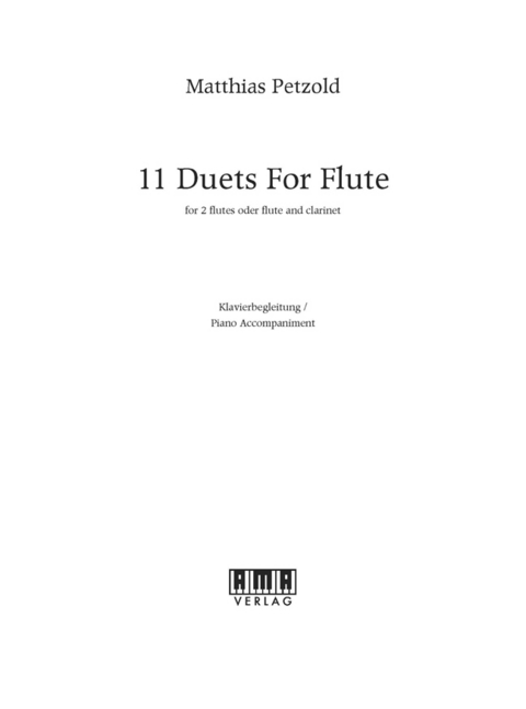 Klavierbegleitung - 11 Duets for Flute - Matthias Petzold