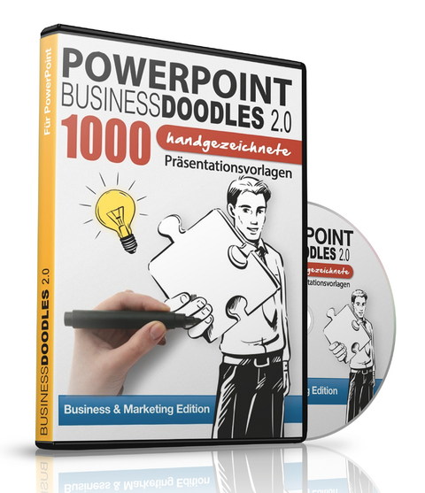 PowerPoint BusinessDoodles 2.0, 1000 Handgezeichnete Präsentationsvorlagen für PowerPoint (PC & Mac), 1 CD-ROM (Business & Marketing Edition) - 