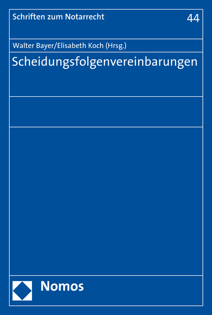 Scheidungsfolgenvereinbarungen - 