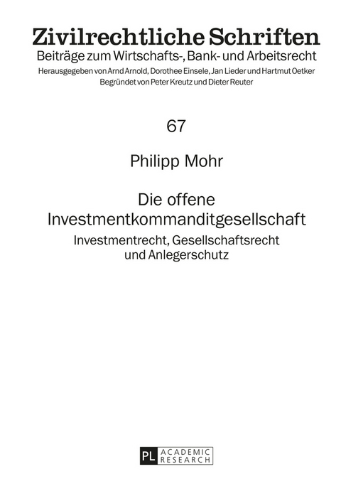 Die offene Investmentkommanditgesellschaft - Philipp Mohr