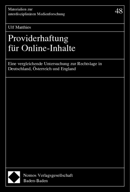 Providerhaftung für Online-Inhalte