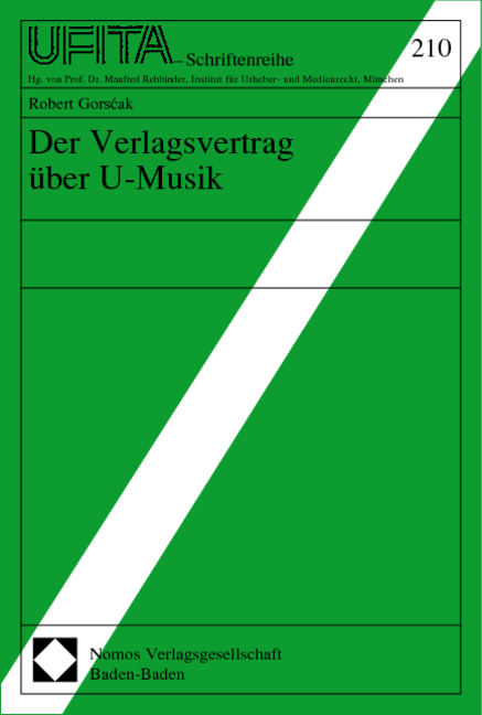 Der Verlagsvertrag über U-Musik